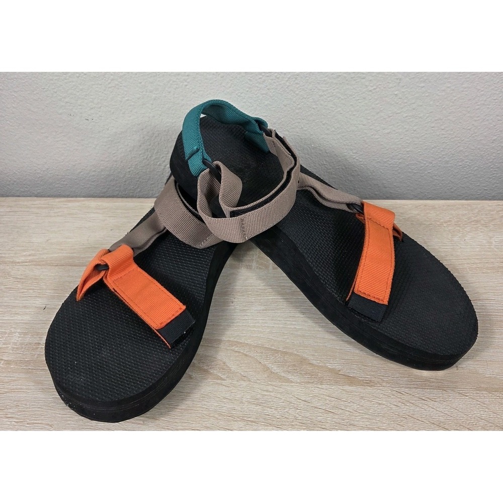 Teva Original Universal Sandals Men's Size 10 Orange Brown Teal Sport Outdoor